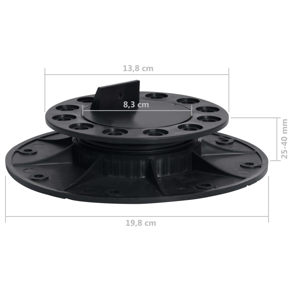 Pieds de terrasse réglables 10 pcs 25-40 mm Tapis & revêtements de sol vidaXL