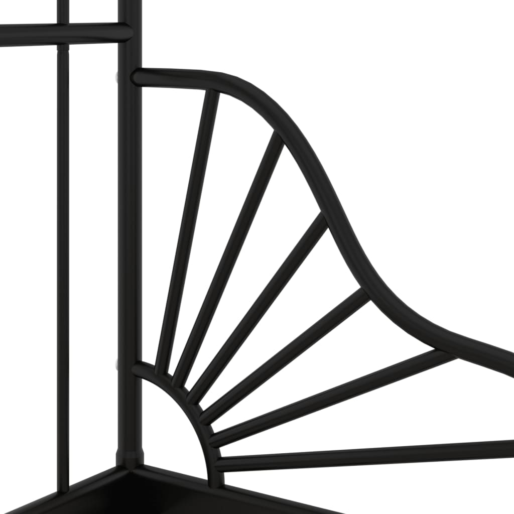 Cadre de lit extensible sans matelas Noir Métal 80x130/200 cm - XIOS