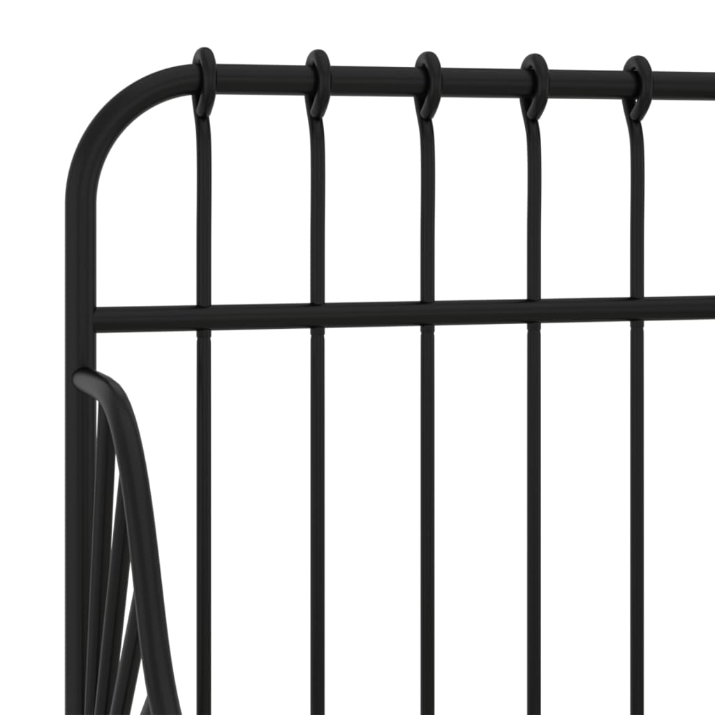 Cadre de lit extensible sans matelas Noir Métal 80x130/200 cm - XIOS