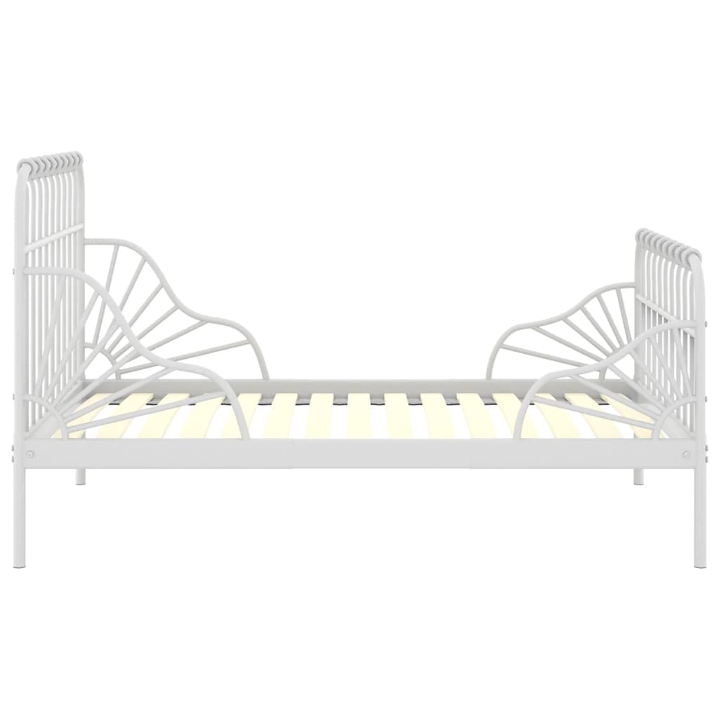 Cadre de lit extensible sans matelas blanc métal 80x130/200 cm - XIOS