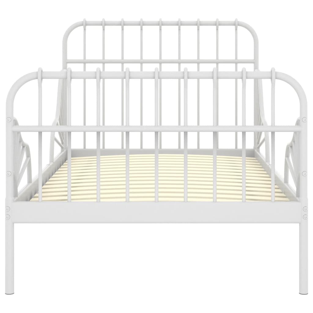 Cadre de lit extensible sans matelas blanc métal 80x130/200 cm - XIOS