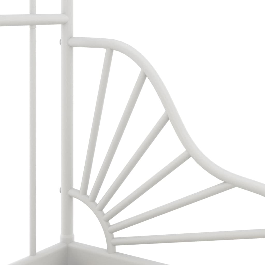 Cadre de lit extensible sans matelas blanc métal 80x130/200 cm - XIOS