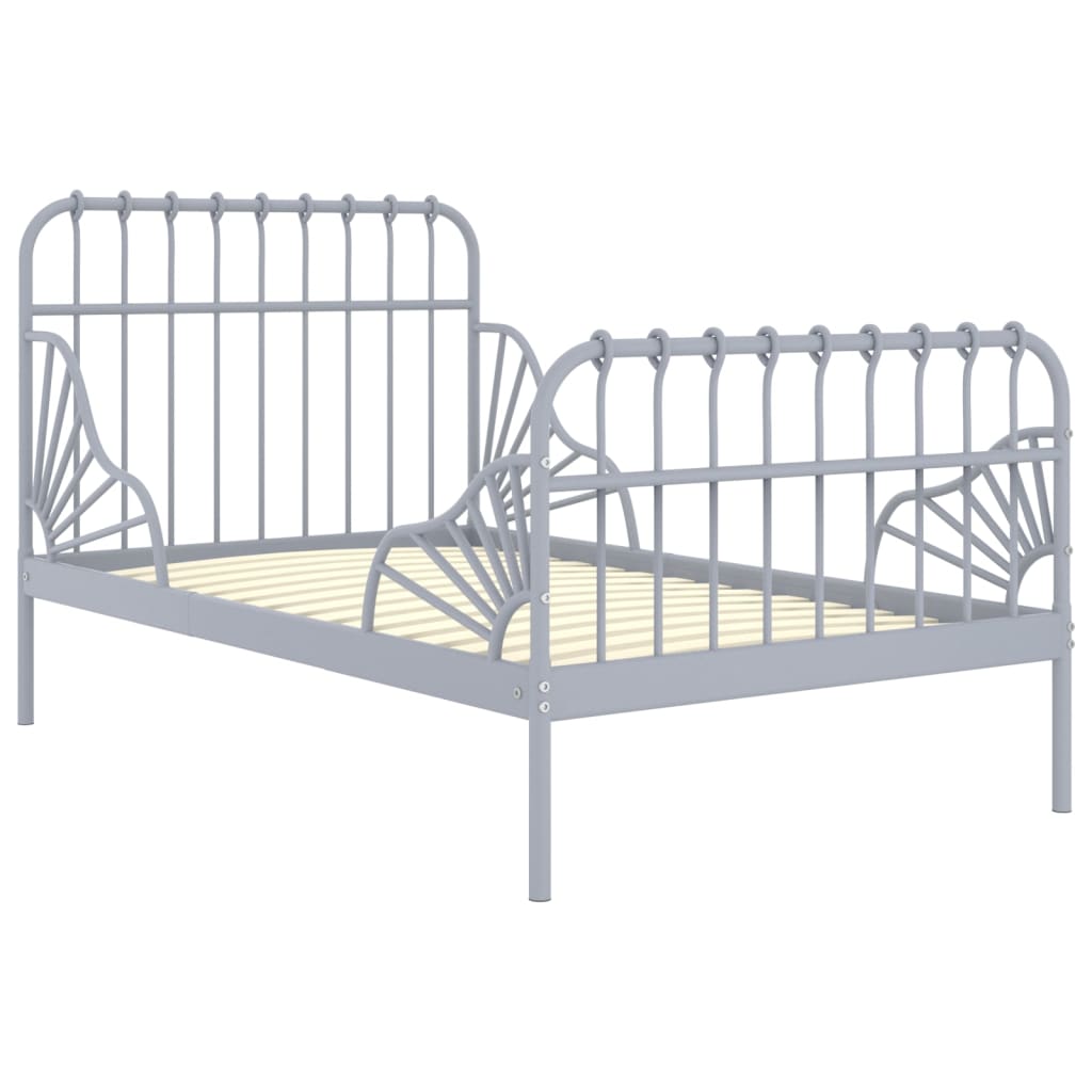 Cadre de lit extensible Gris Métal 80x130/200 cm - XIOS