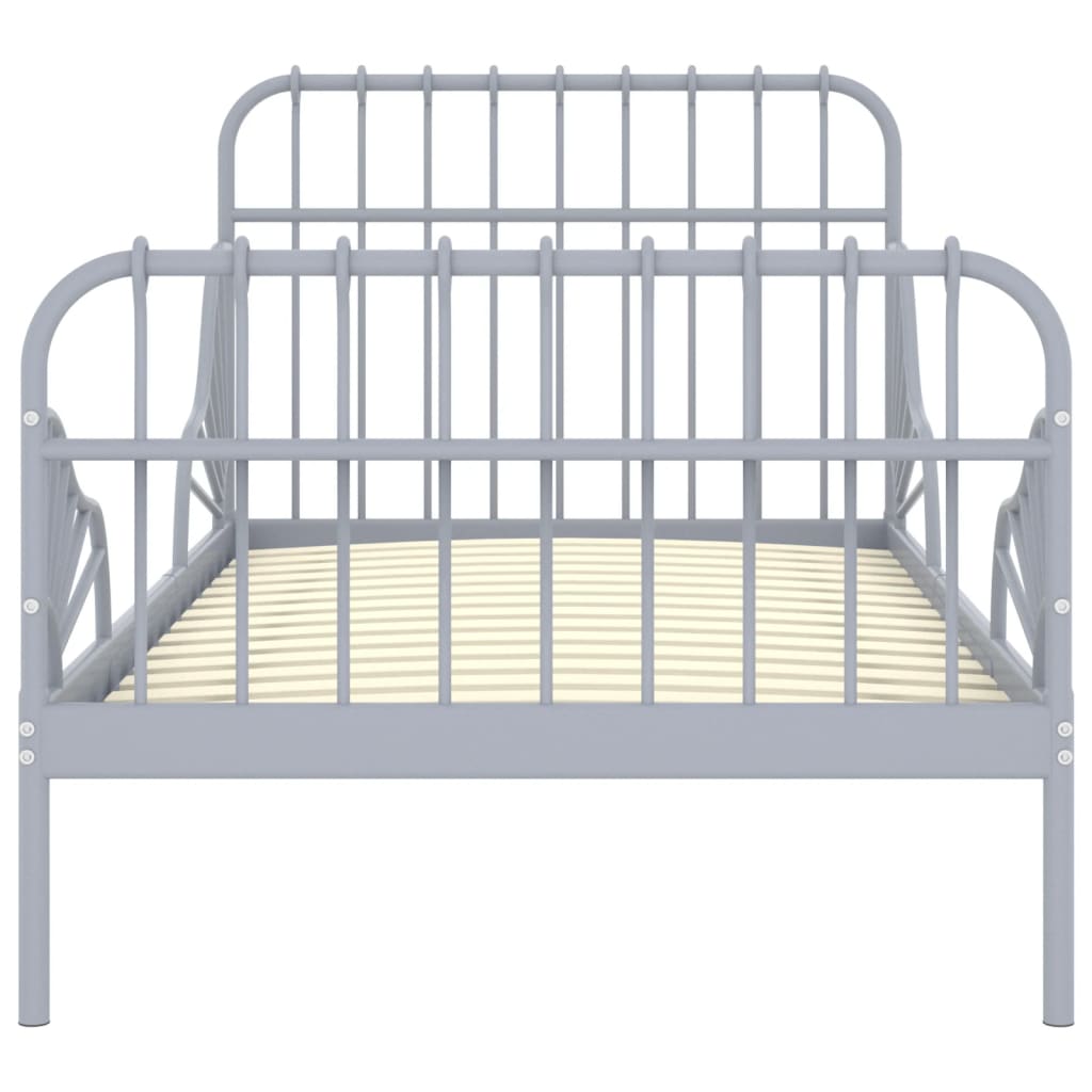 Cadre de lit extensible Gris Métal 80x130/200 cm - XIOS