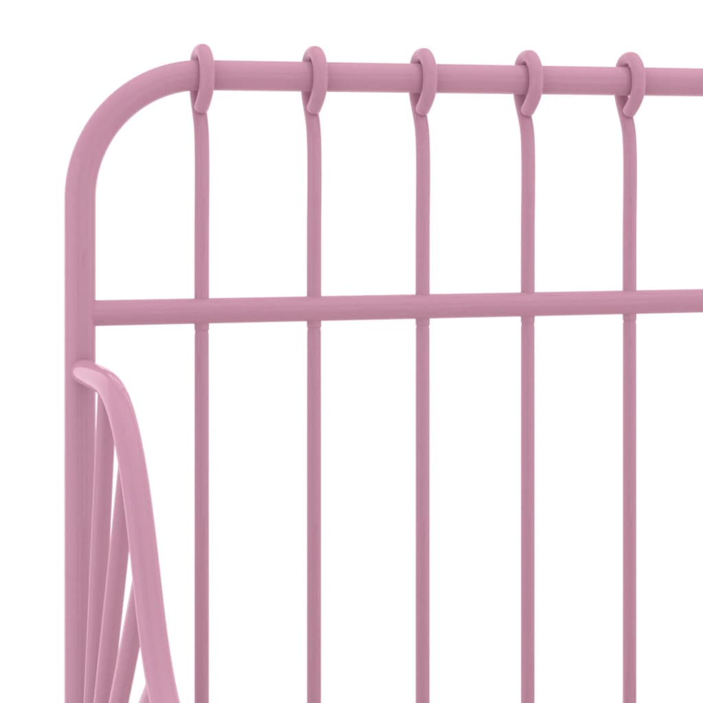Cadre de lit extensible sans matelas rose métal 80x130/200 cm - XIOS