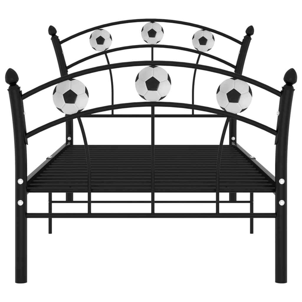 Cadre de lit sans matelas noir métal 90x200 cm - XIOS