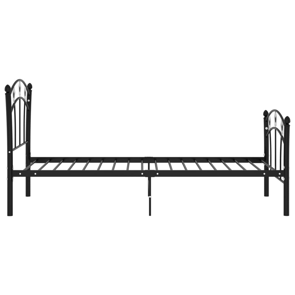 Cadre de lit sans matelas noir métal 90x200 cm - XIOS