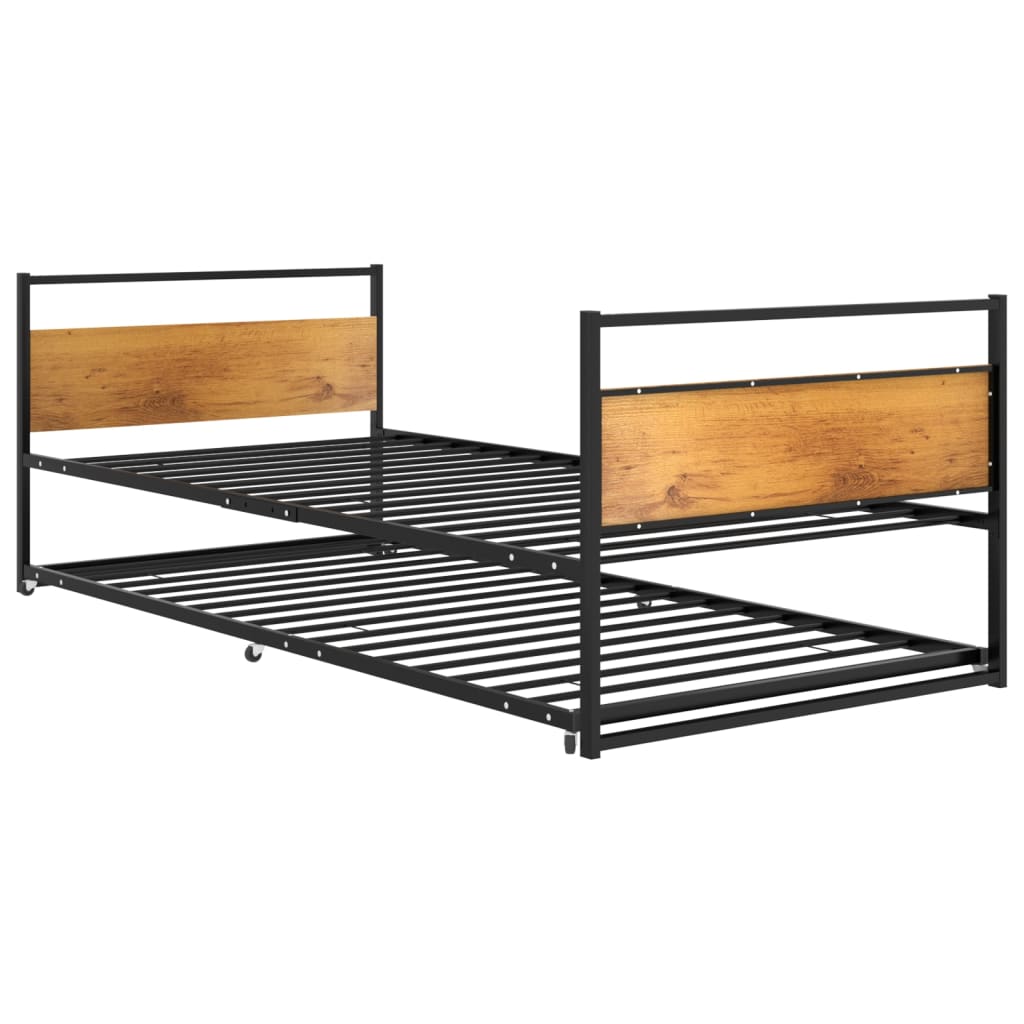 Cadre de lit extensible sans matelas Noir Métal 90x200 cm - XIOS