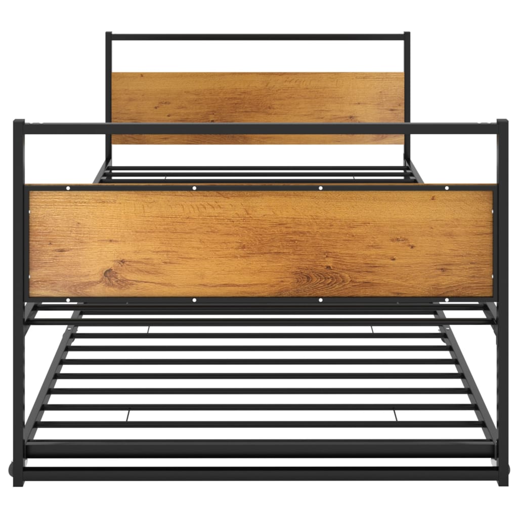Cadre de lit extensible sans matelas Noir Métal 90x200 cm - XIOS