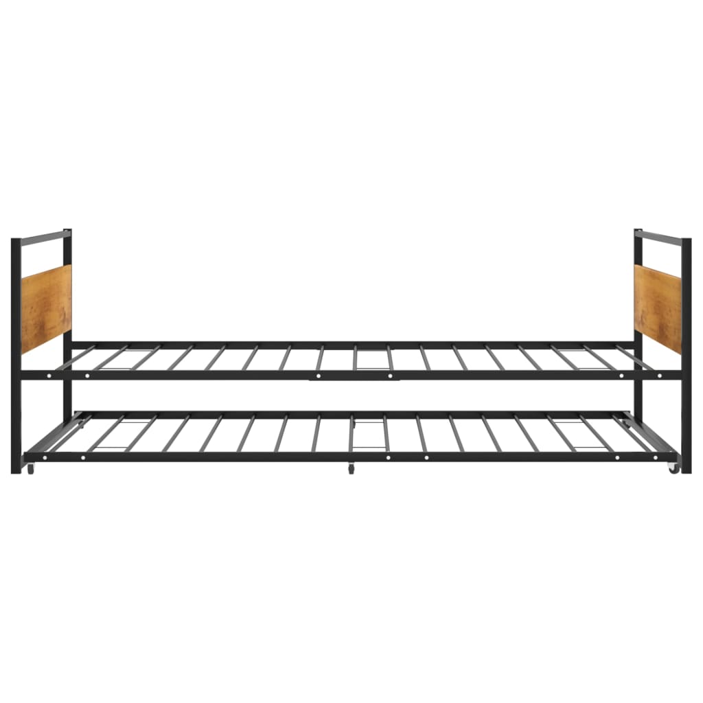 Cadre de lit extensible sans matelas Noir Métal 90x200 cm - XIOS