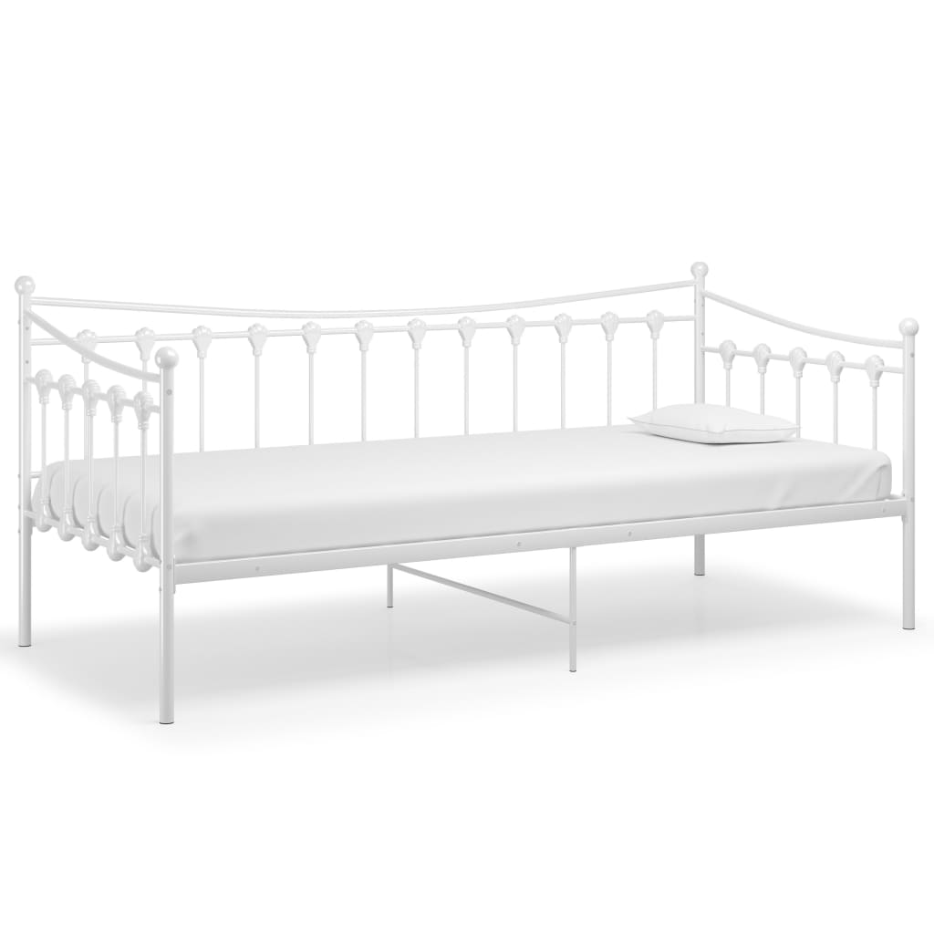 Cadre de canapé-lit sans matelas blanc métal 90x200 cm - XIOS