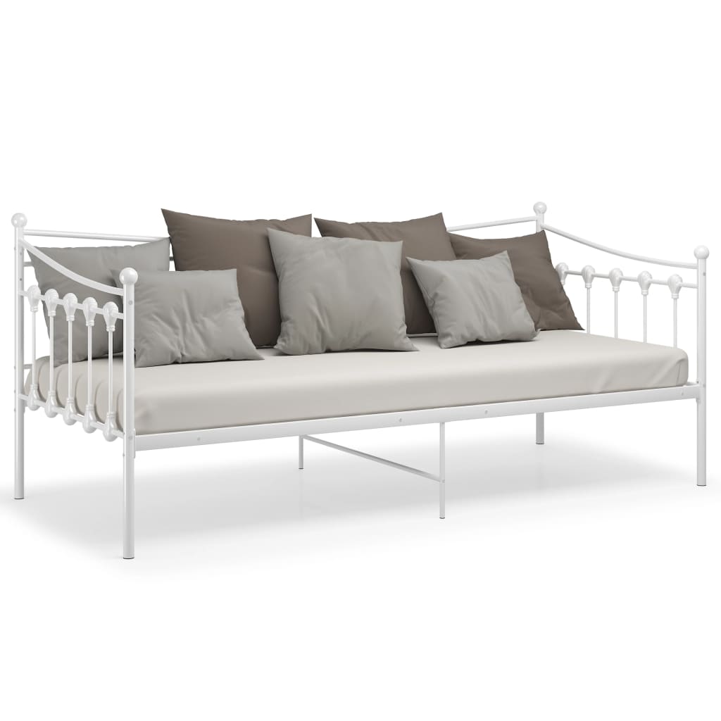Cadre de canapé-lit sans matelas blanc métal 90x200 cm - XIOS