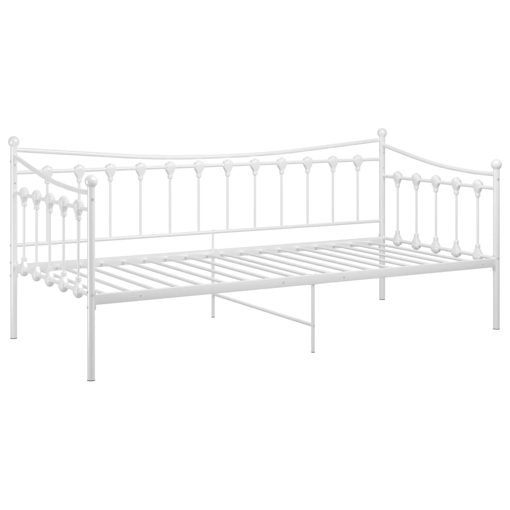 Cadre de canapé-lit sans matelas blanc métal 90x200 cm - XIOS