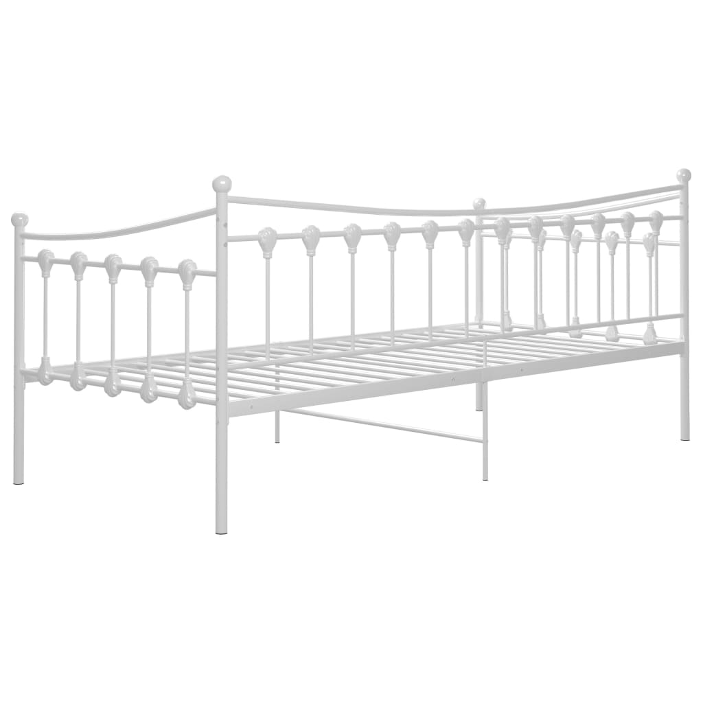 Cadre de canapé-lit sans matelas blanc métal 90x200 cm - XIOS