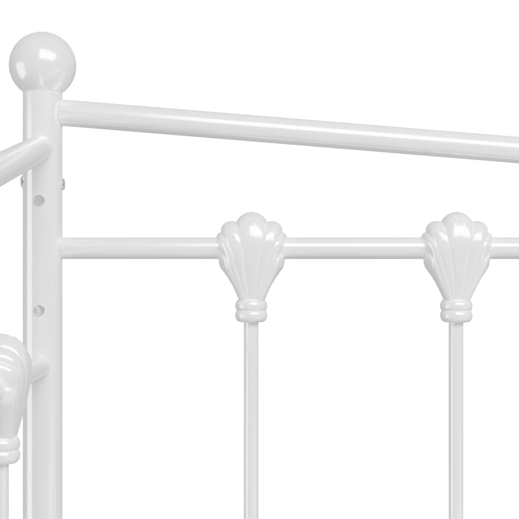 Cadre de canapé-lit sans matelas blanc métal 90x200 cm - XIOS