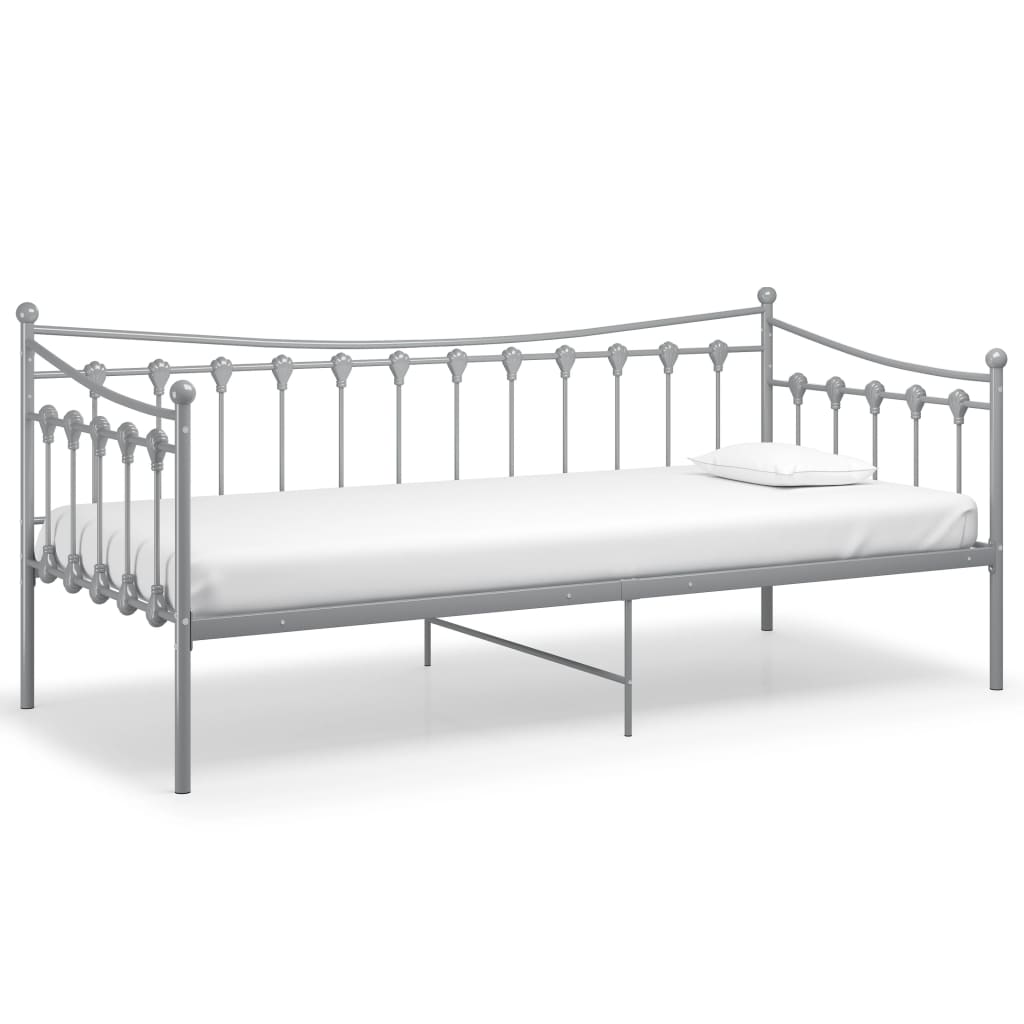 Cadre de canapé-lit sans matelas gris métal 90x200 cm - XIOS