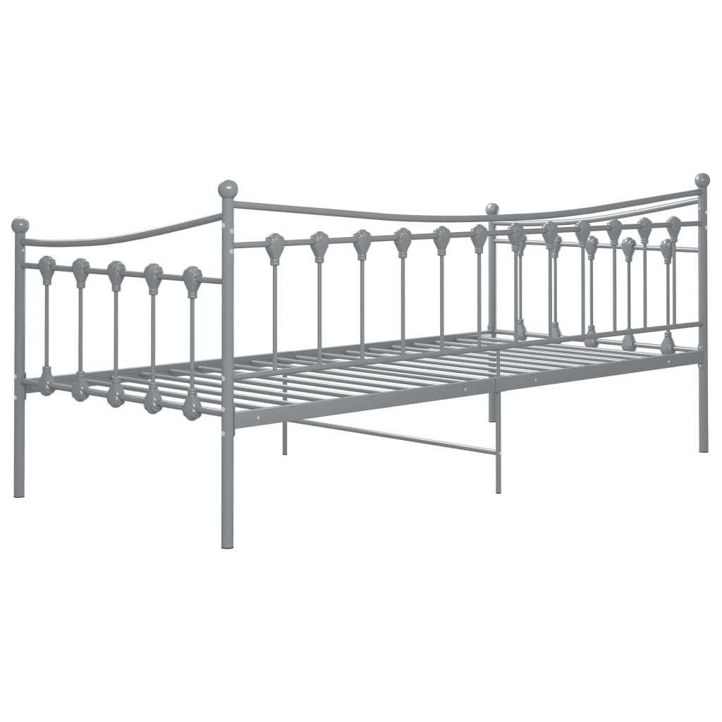 Cadre de canapé-lit sans matelas gris métal 90x200 cm - XIOS