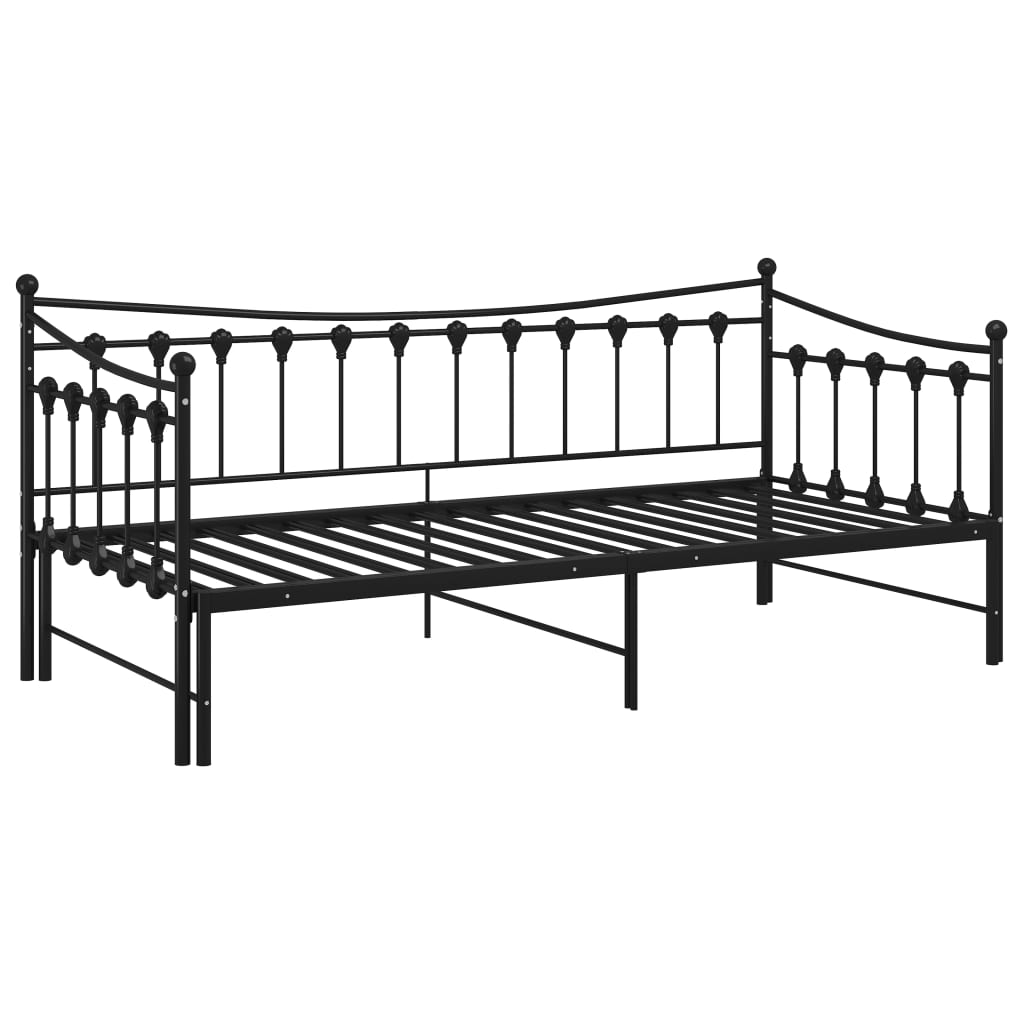 Cadre de canapé-lit extensible sans matelas Noir Métal 90x200cm - XIOS