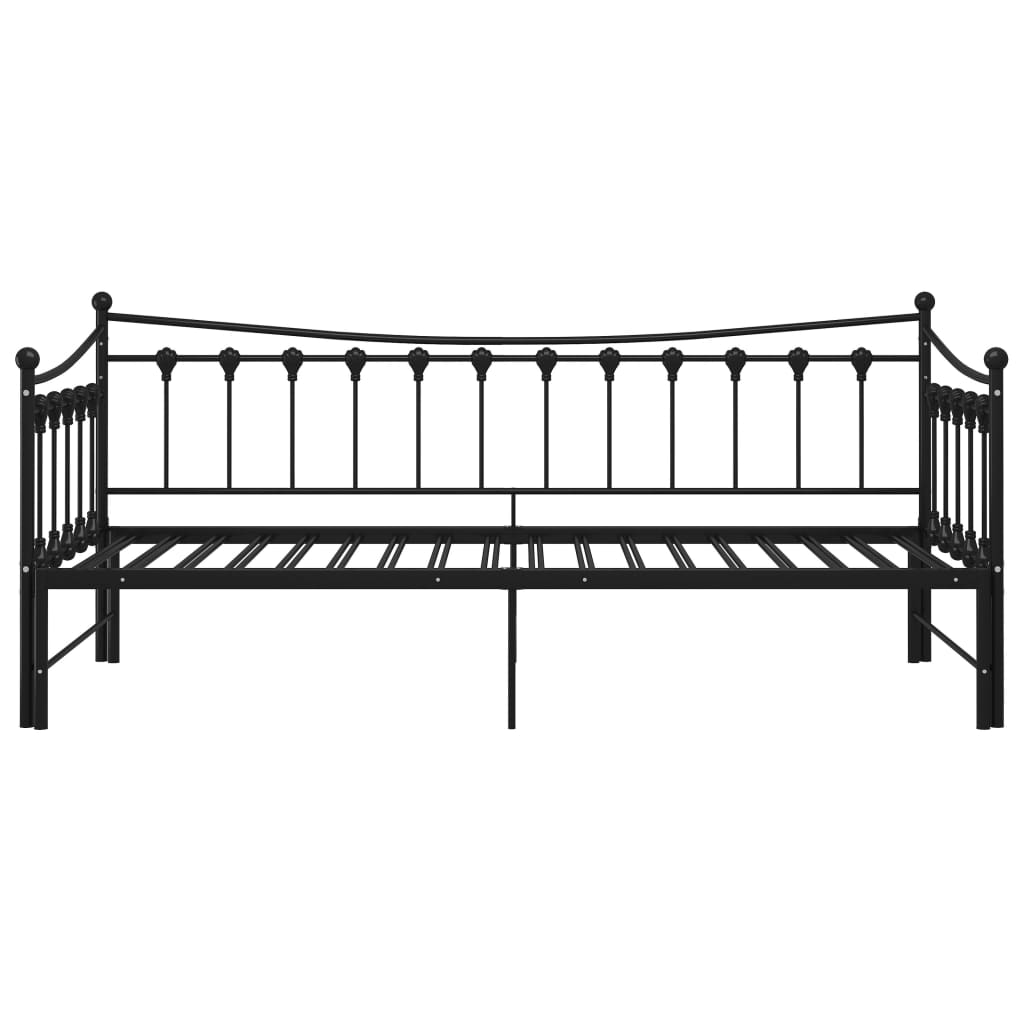 Cadre de canapé-lit extensible sans matelas Noir Métal 90x200cm - XIOS