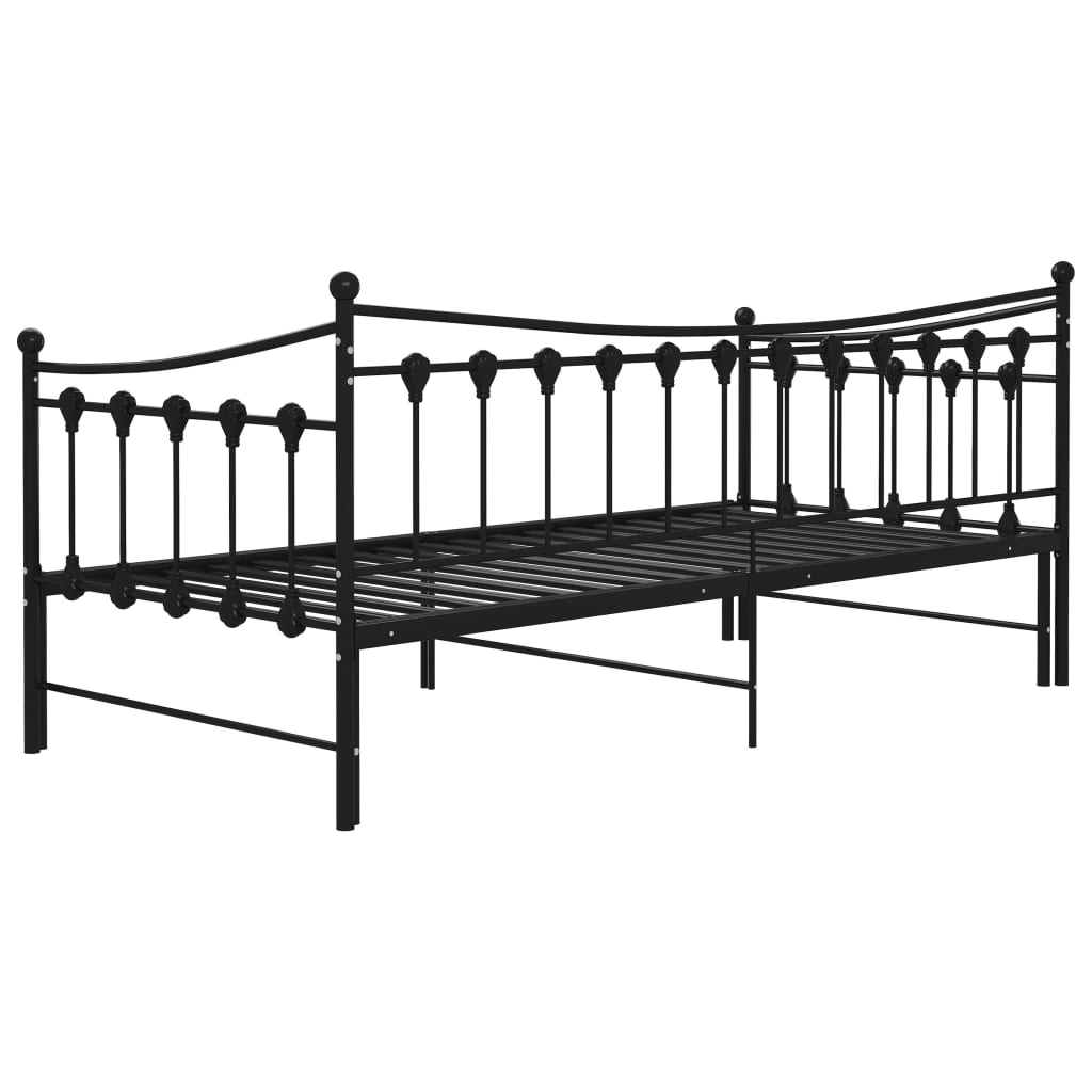 Cadre de canapé-lit extensible sans matelas Noir Métal 90x200cm - XIOS