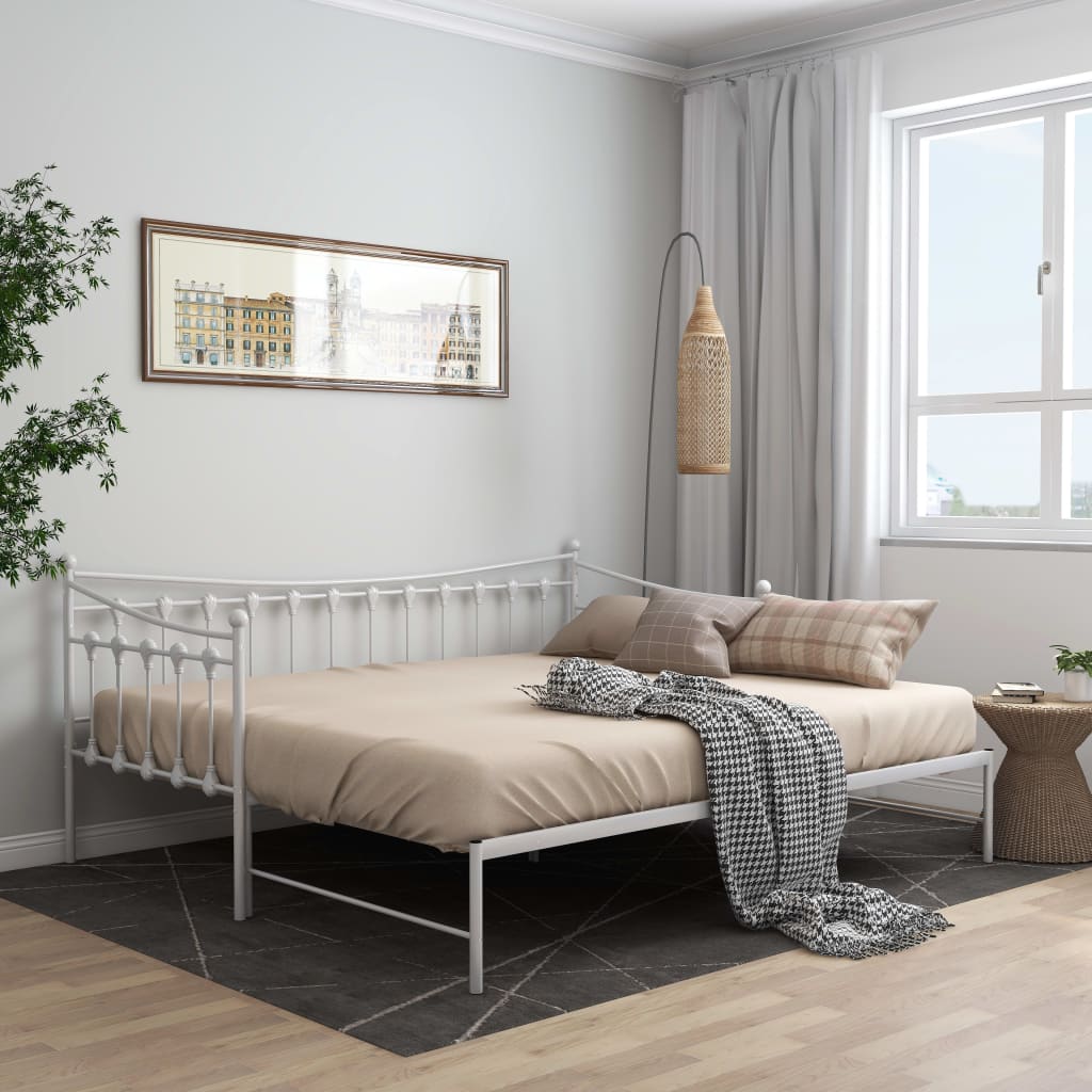 Cadre de canapé-lit extensible sans matelas blanc 90x200 cm - XIOS