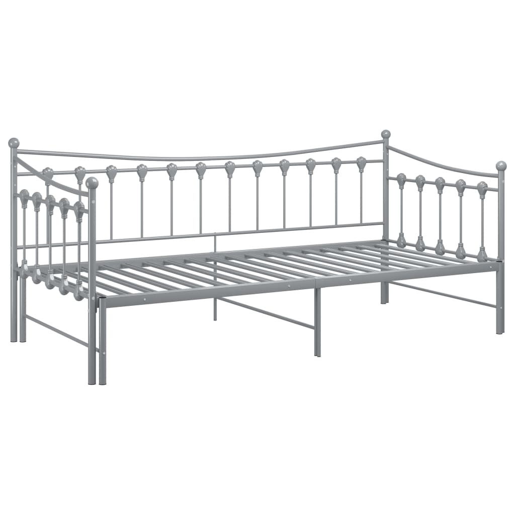 Cadre de canapé-lit extensible sans matelas gris métal 90x200cm - XIOS