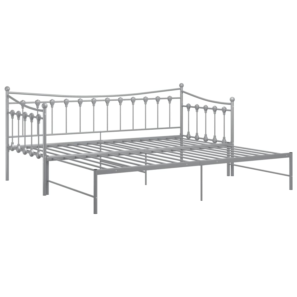 Cadre de canapé-lit extensible sans matelas gris métal 90x200cm - XIOS