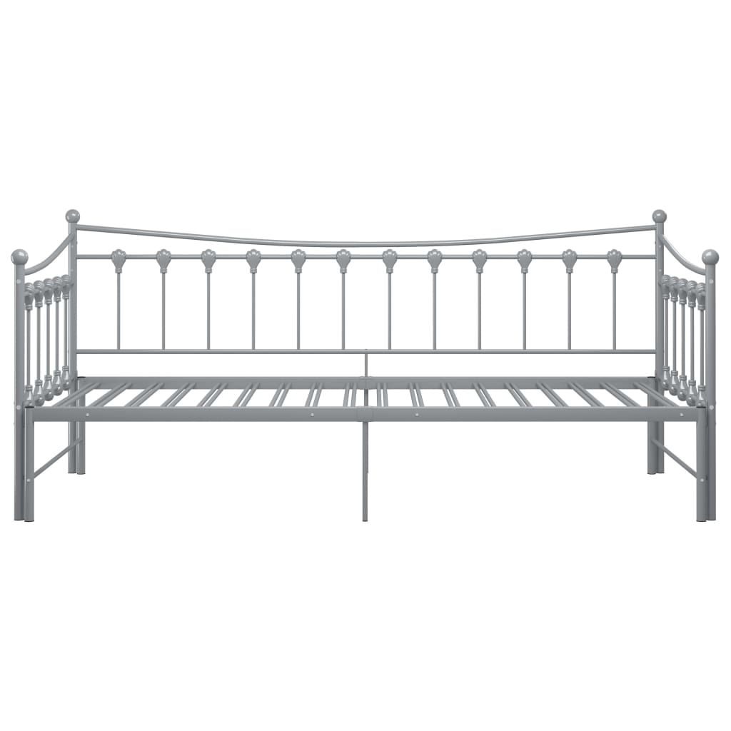 Cadre de canapé-lit extensible sans matelas gris métal 90x200cm - XIOS