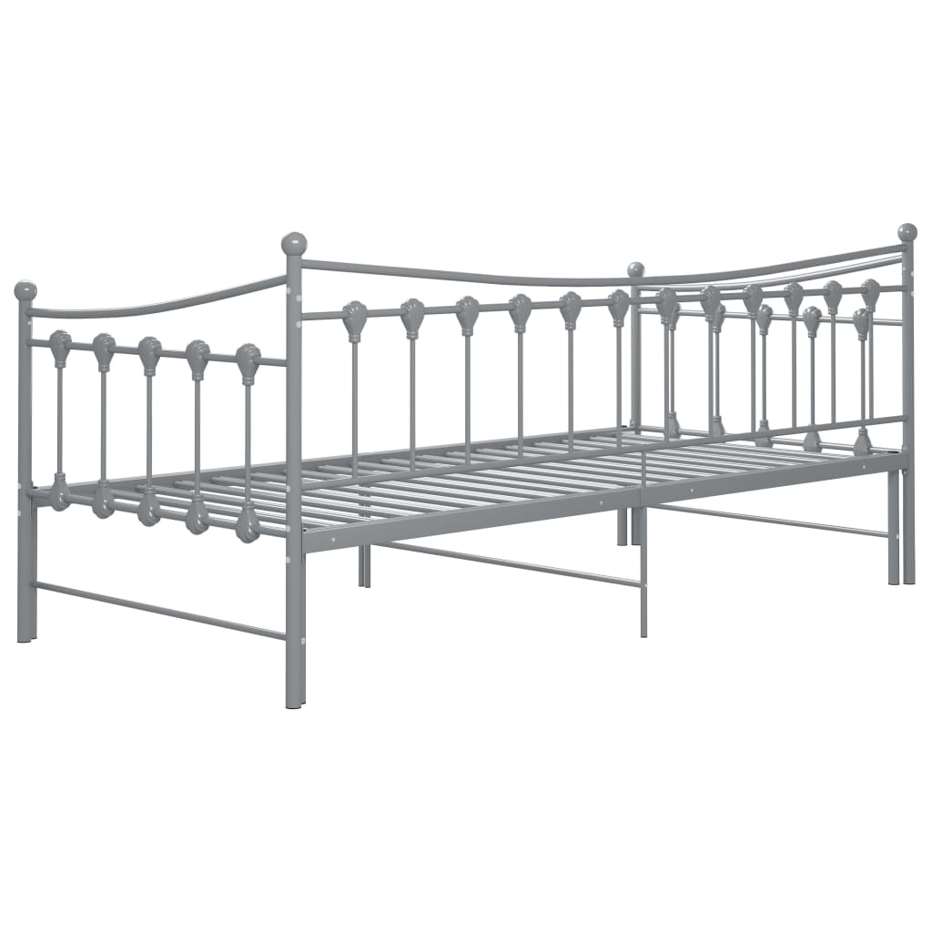 Cadre de canapé-lit extensible sans matelas gris métal 90x200cm - XIOS