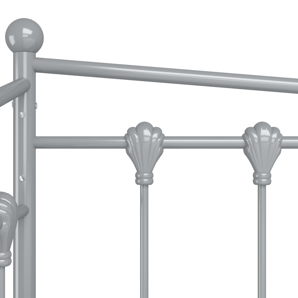 Cadre de canapé-lit extensible sans matelas gris métal 90x200cm - XIOS