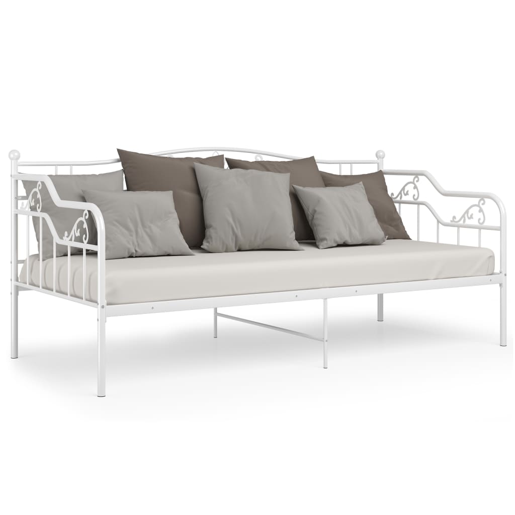 Cadre de canapé-lit sans matelas blanc métal 90x200 cm - XIOS