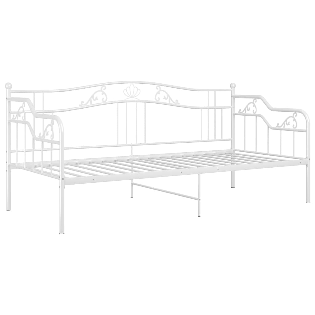 Cadre de canapé-lit sans matelas blanc métal 90x200 cm - XIOS
