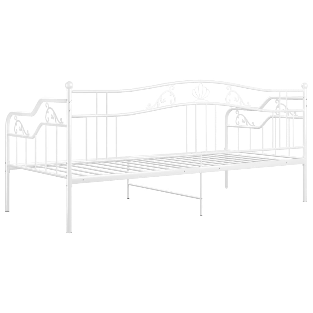 Cadre de canapé-lit sans matelas blanc métal 90x200 cm - XIOS