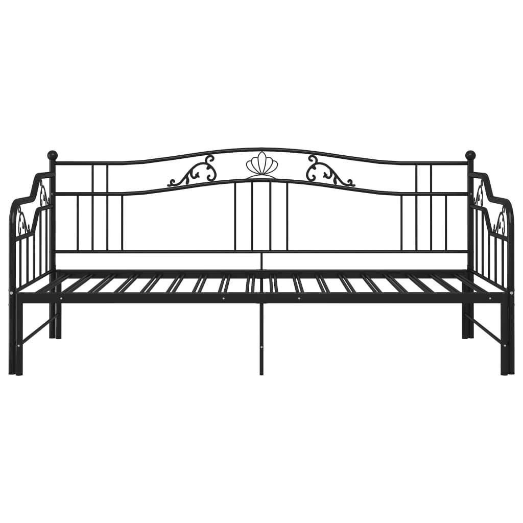Cadre de canapé-lit extensible sans matelas Noir Métal 90x200cm - XIOS