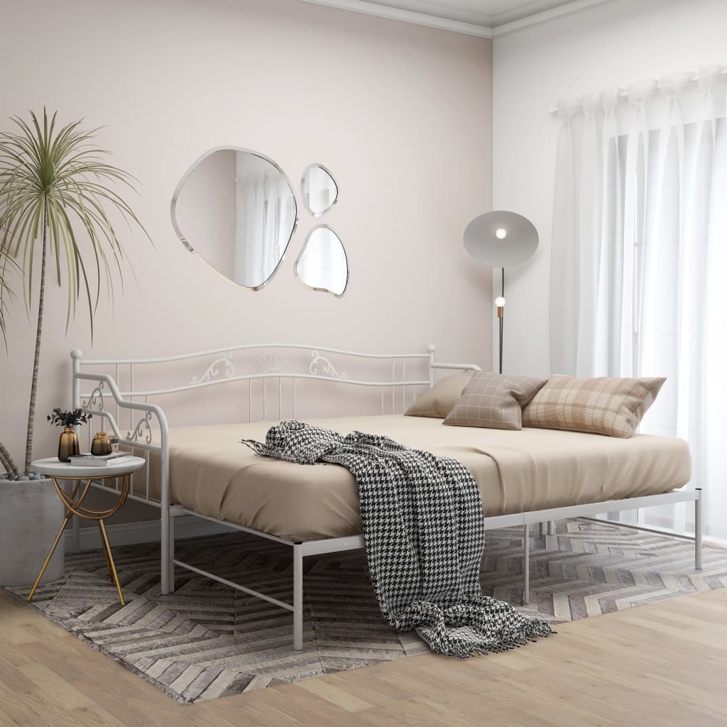 Cadre de canapé-lit extensible sans matelas blanc 90x200 cm - XIOS