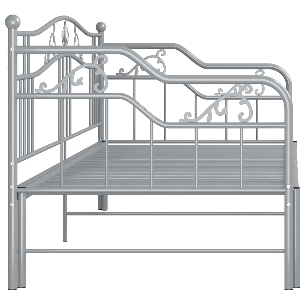 Cadre de canapé-lit extensible sans matelas gris métal 90x200cm - XIOS