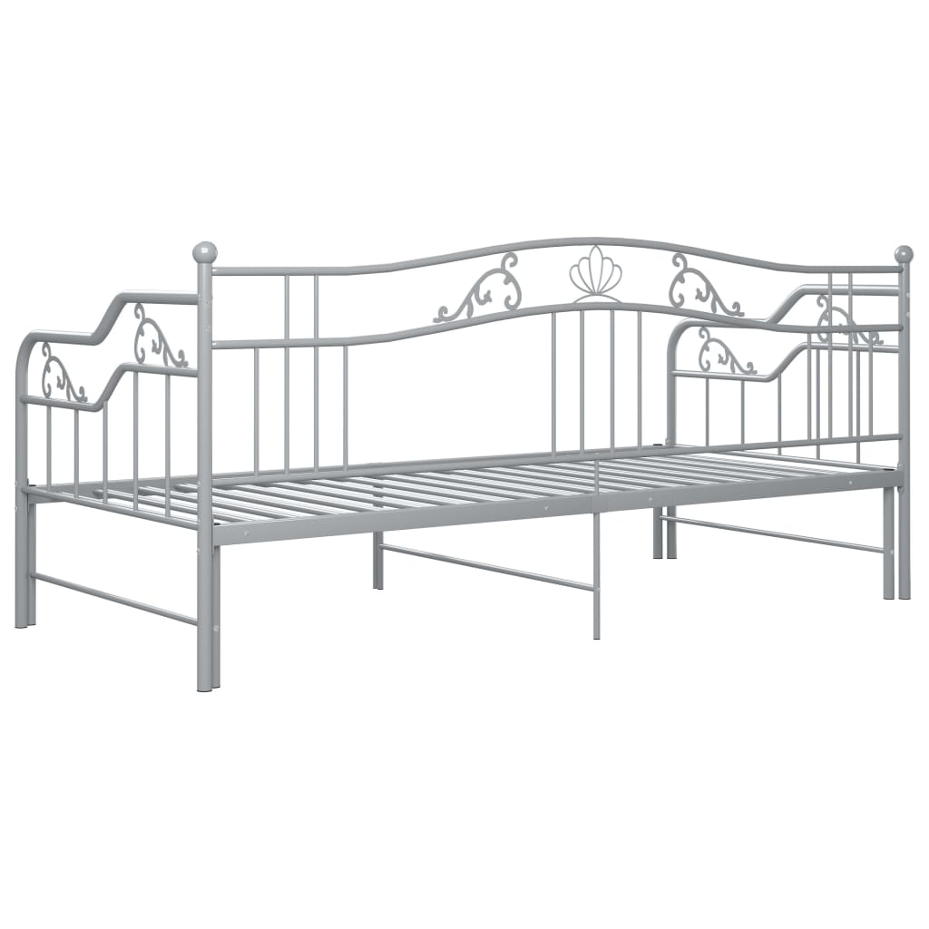 Cadre de canapé-lit extensible sans matelas gris métal 90x200cm - XIOS