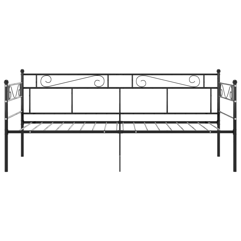 Cadre de canapé-lit sans matelas noir métal 90x200 cm - XIOS