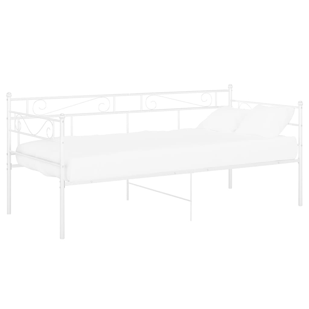 Cadre de canapé-lit sans matelas blanc métal 90x200 cm - XIOS