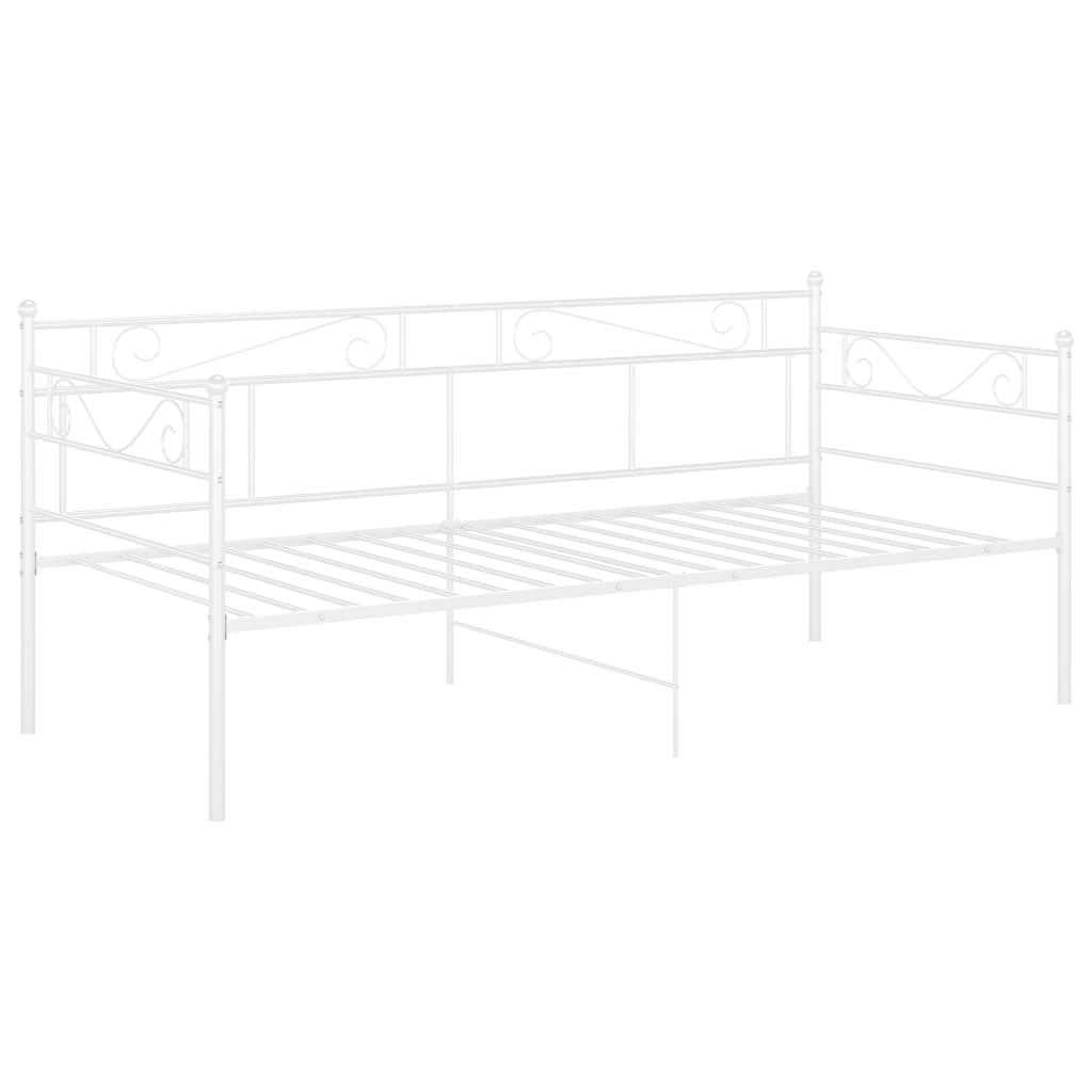 Cadre de canapé-lit sans matelas blanc métal 90x200 cm - XIOS