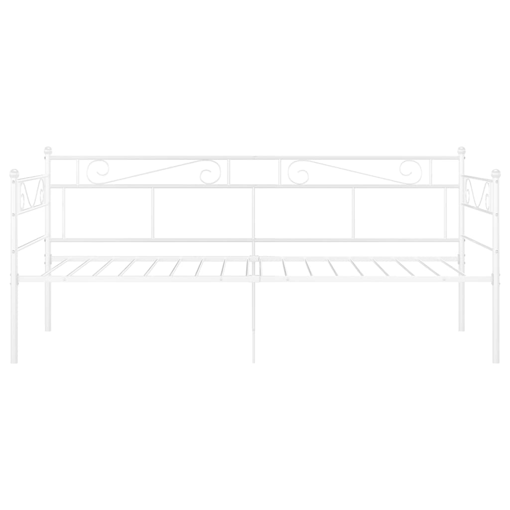 Cadre de canapé-lit sans matelas blanc métal 90x200 cm - XIOS