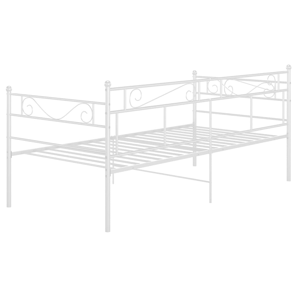 Cadre de canapé-lit sans matelas blanc métal 90x200 cm - XIOS