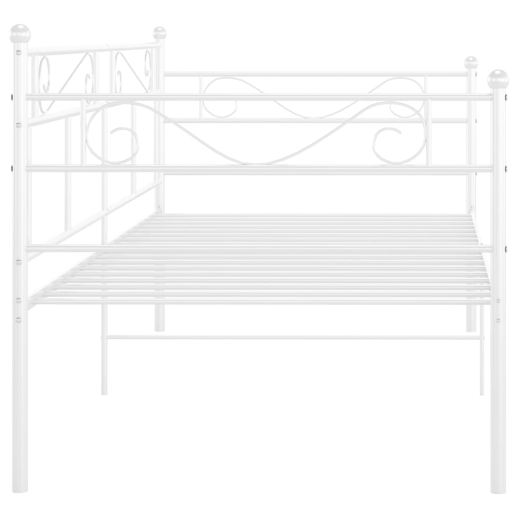 Cadre de canapé-lit sans matelas blanc métal 90x200 cm - XIOS