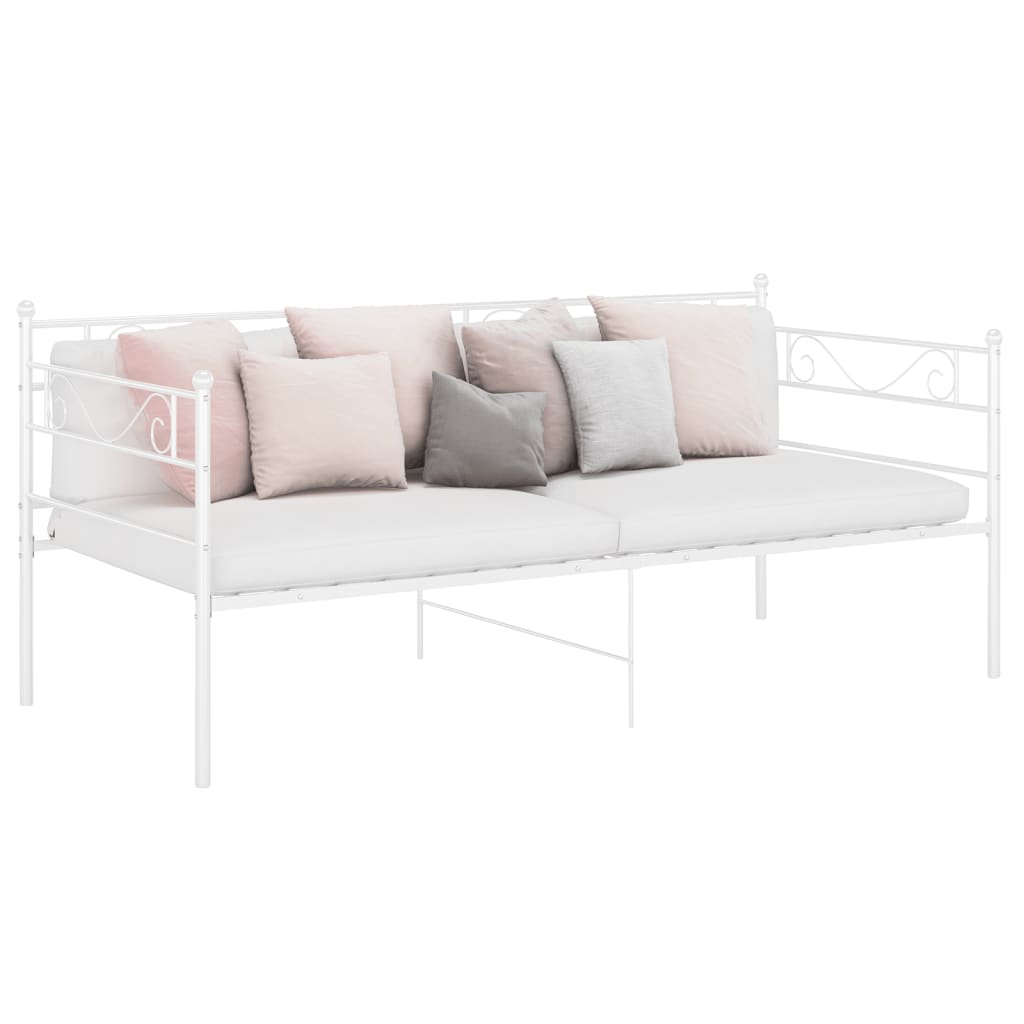 Cadre de canapé-lit sans matelas blanc métal 90x200 cm - XIOS