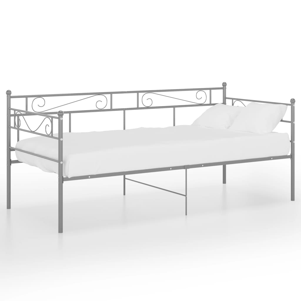 Cadre de canapé-lit sans matelas gris métal 90x200 cm - XIOS