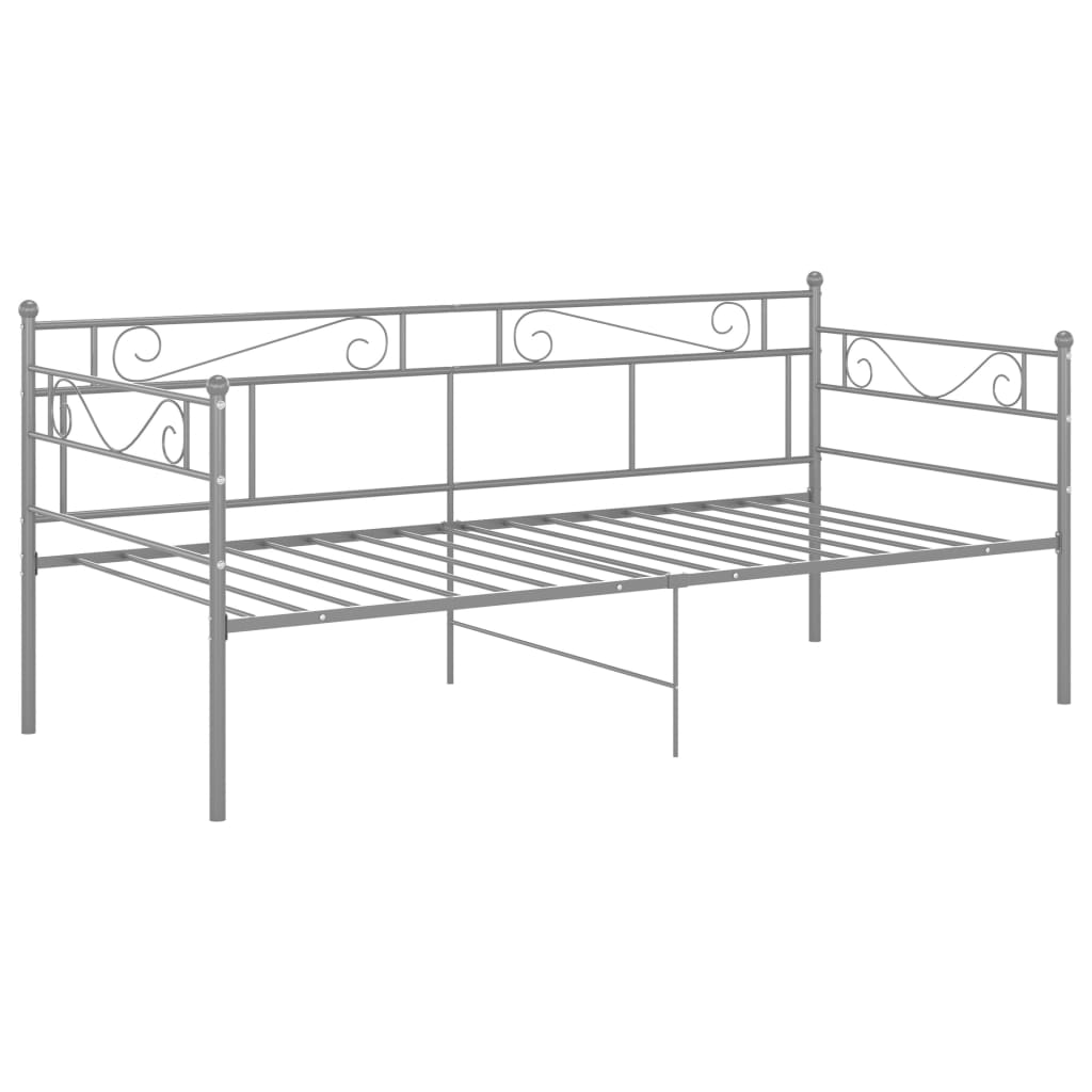 Cadre de canapé-lit sans matelas gris métal 90x200 cm - XIOS