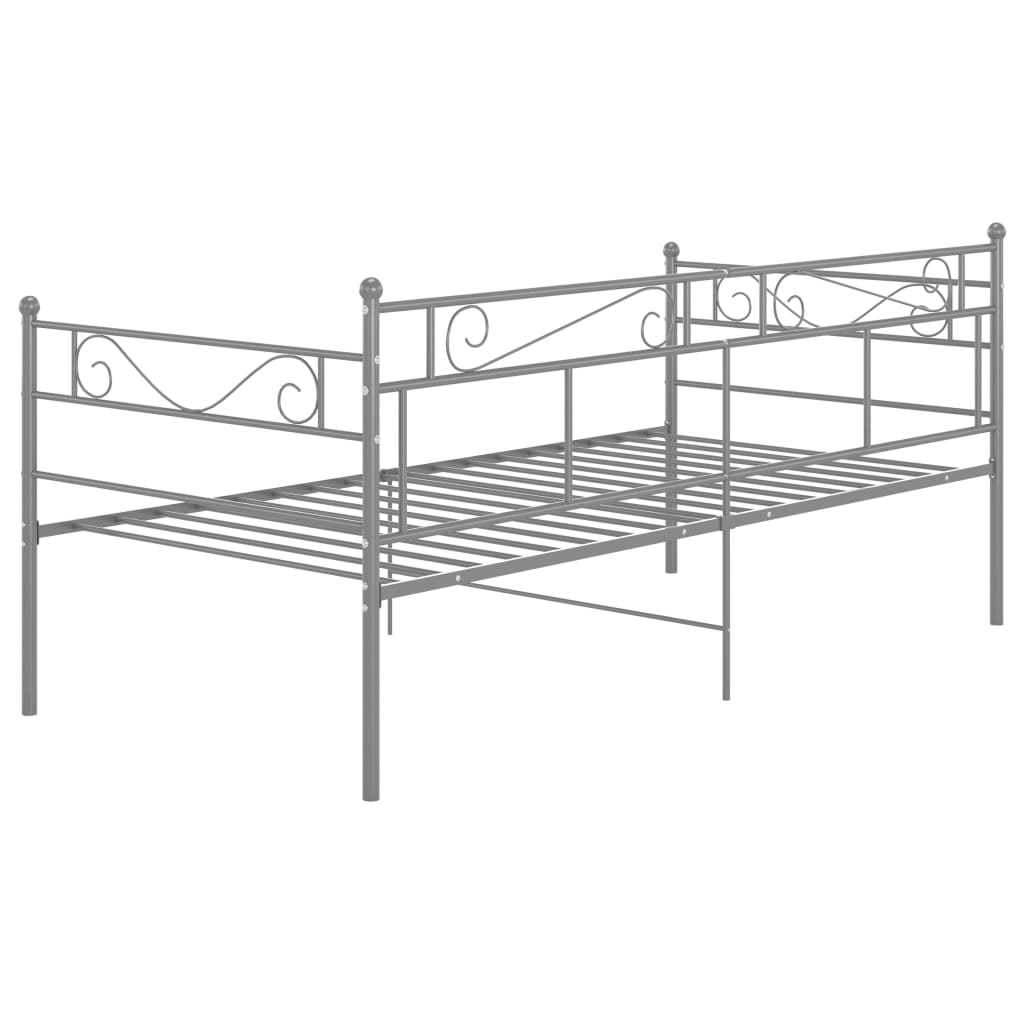 Cadre de canapé-lit sans matelas gris métal 90x200 cm - XIOS