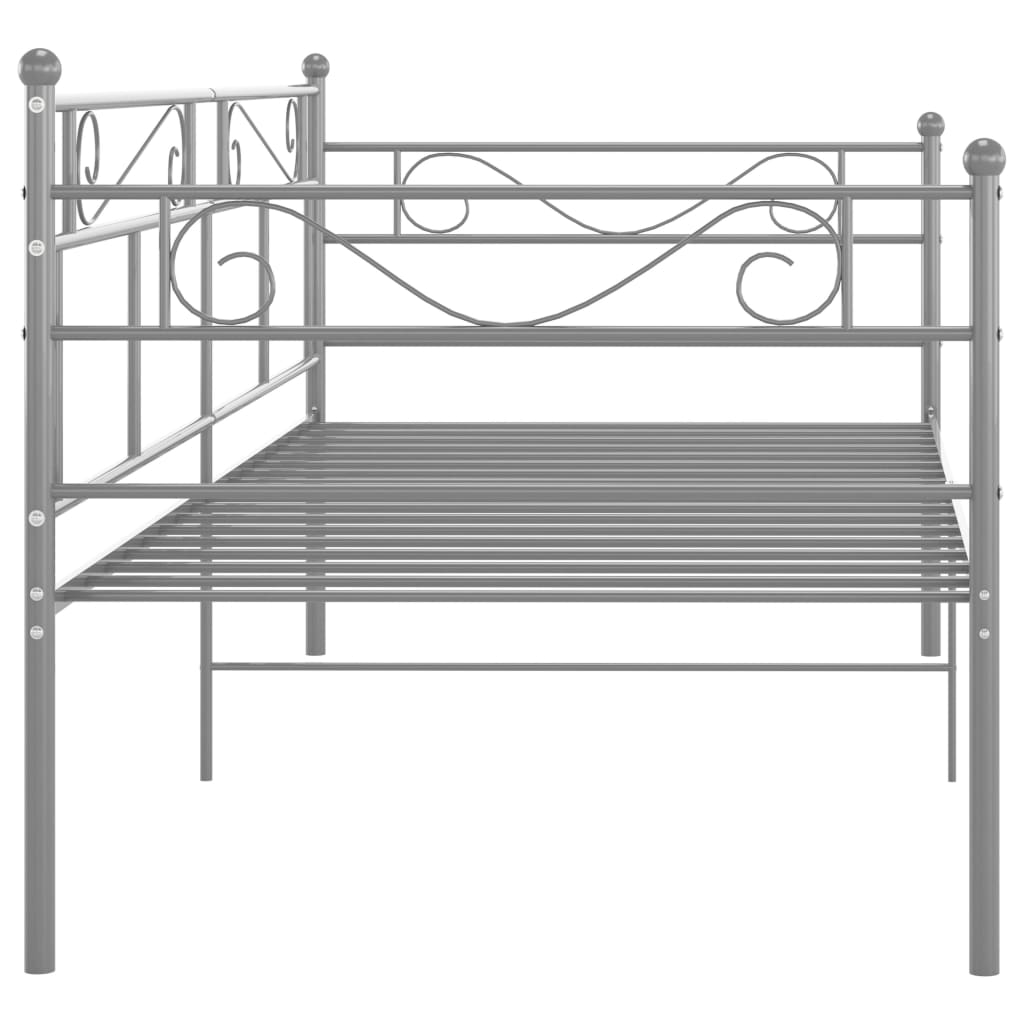Cadre de canapé-lit sans matelas gris métal 90x200 cm - XIOS