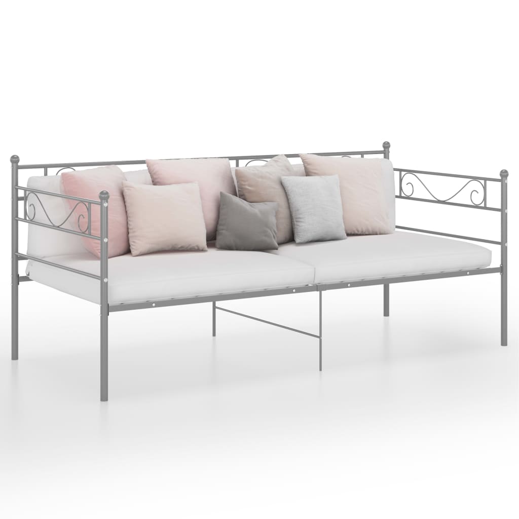 Cadre de canapé-lit sans matelas gris métal 90x200 cm - XIOS