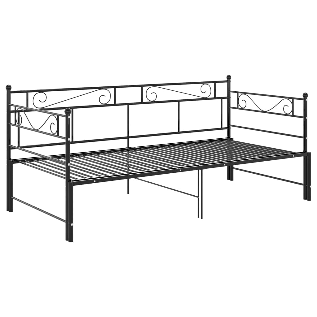 Cadre de canapé-lit extensible sans matelas Noir Métal 90x200cm - XIOS